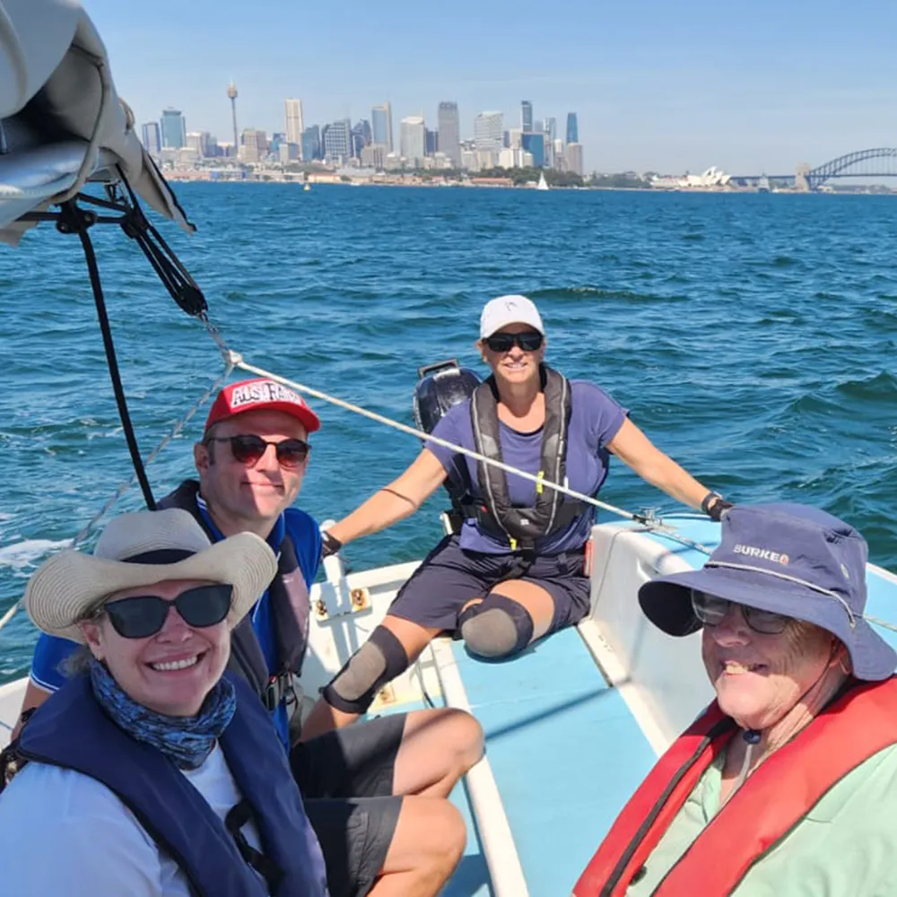 sailability volunteers on sydney harbor